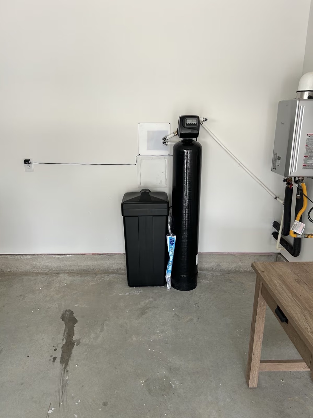 Softener beside a tankless water heater 2